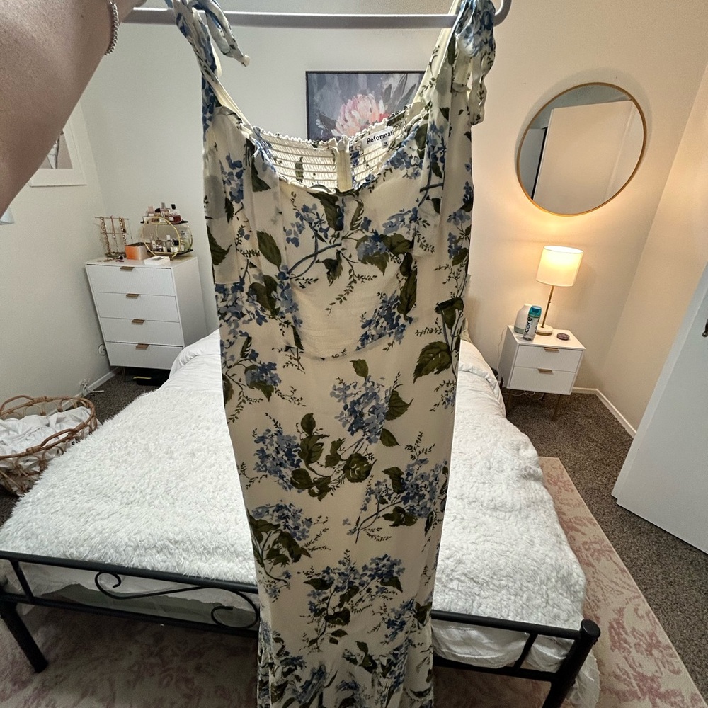 Reformation Dress in Blue and Green Floral - Picture 4 of 4